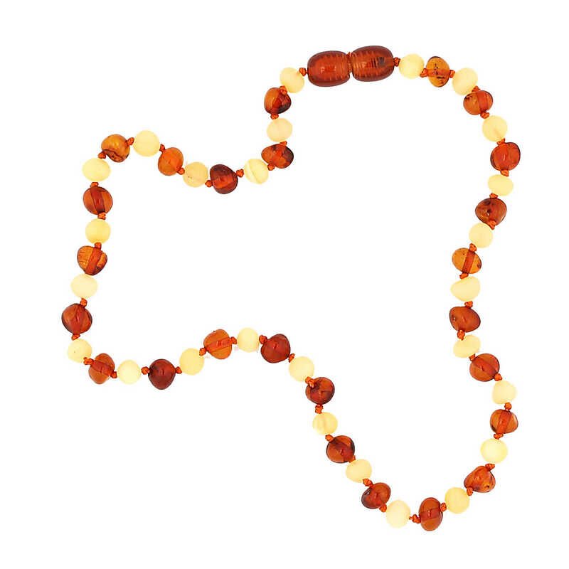 Baby Drop Amber Teeth Necklace