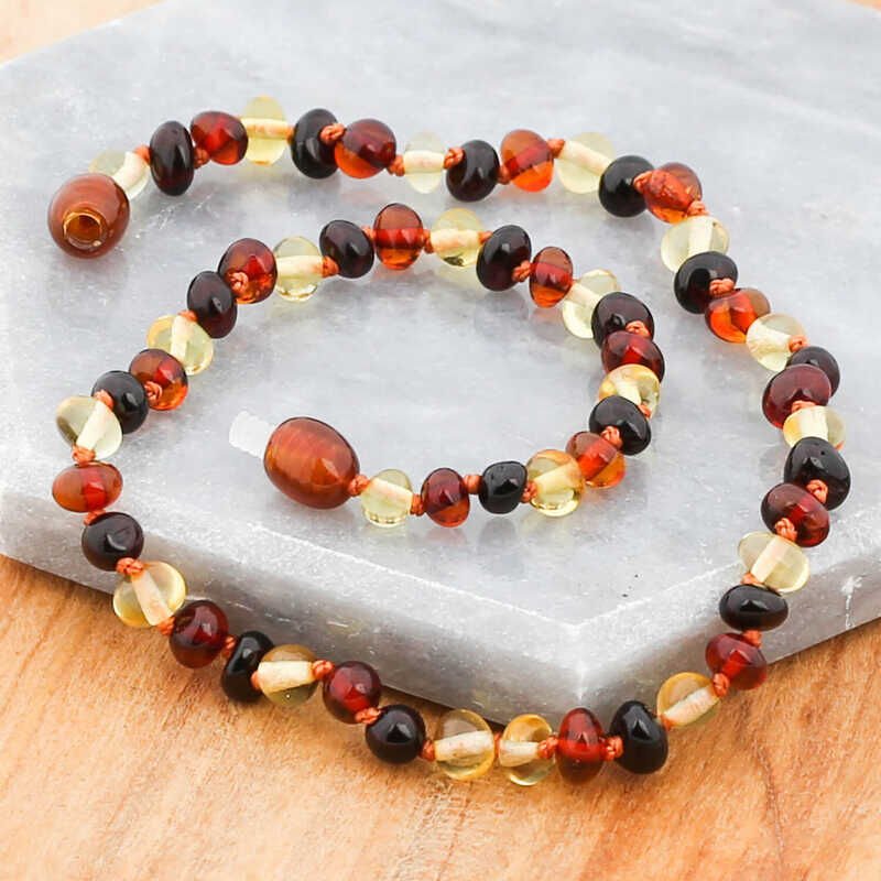 Baby Drop Amber Teeth Necklace