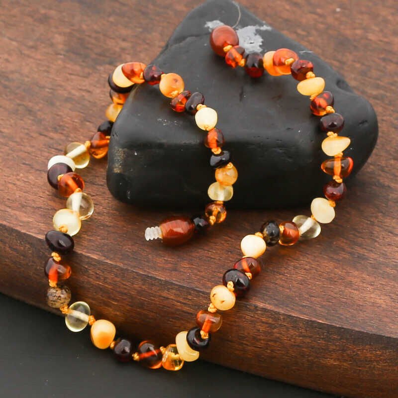 Baby Drop Amber Teeth Necklace