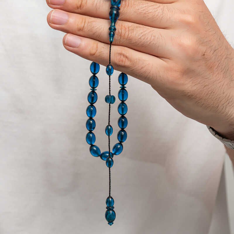 Pressed Amber Prayer Beads