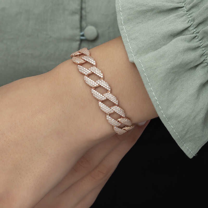 Silver Rose Stone Gurmet Women's Bracelet