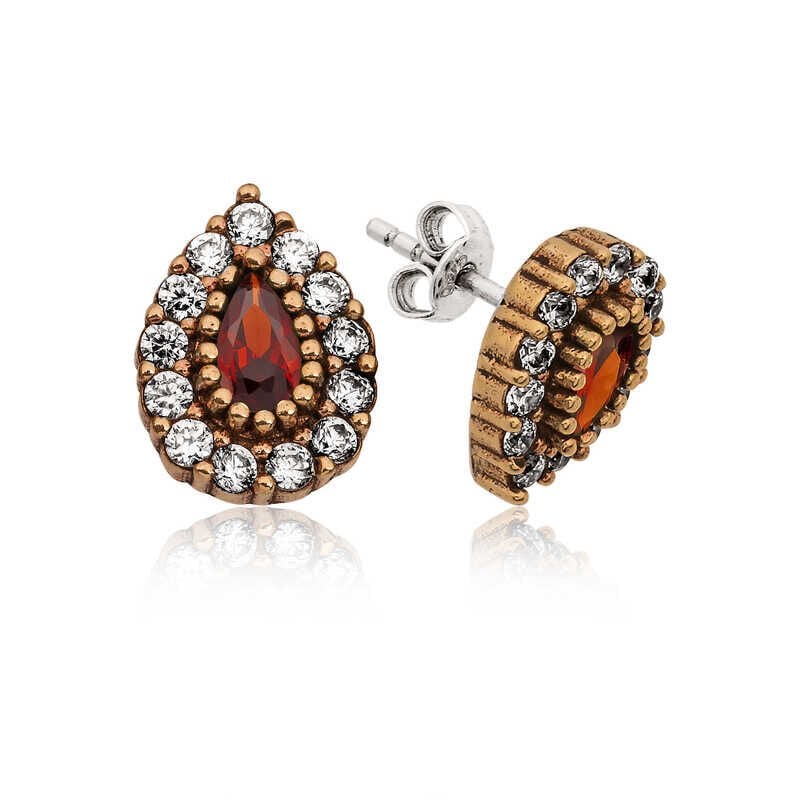 Silver Authentic Drop Stud Earrings