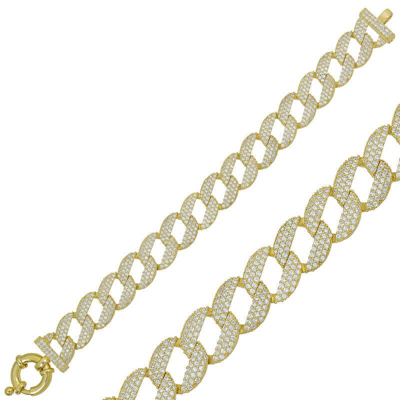 Silver Gold Stone Gurmet Women's Bracelet