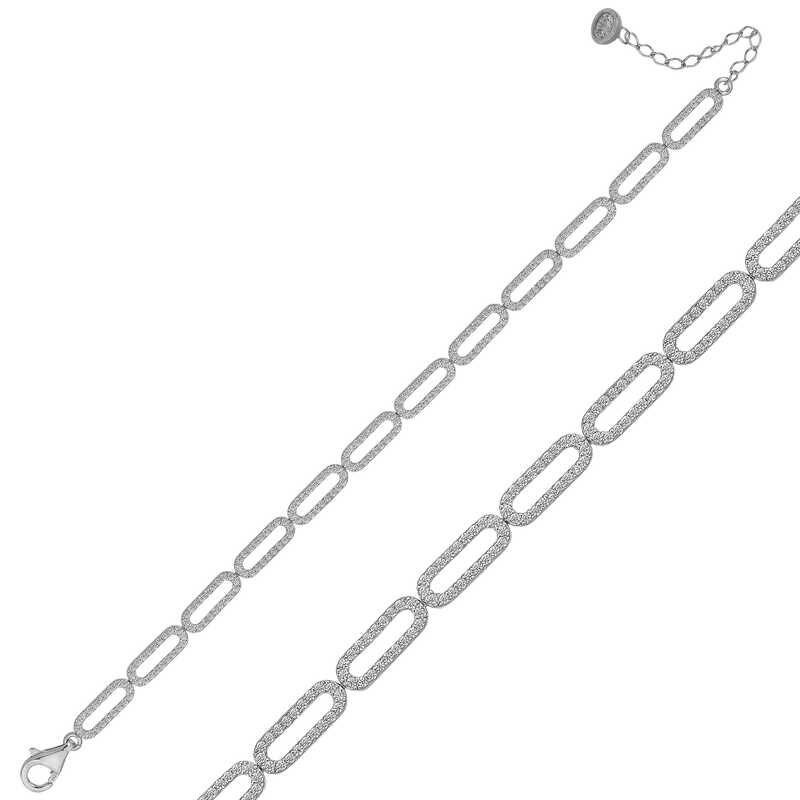 Silver Oval Stone Women's Bracelet