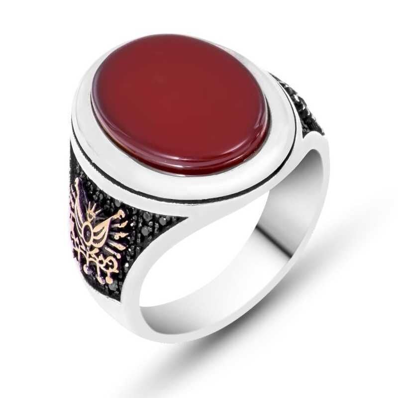 Silver Ottoman State Coat of Arms Men's Ring