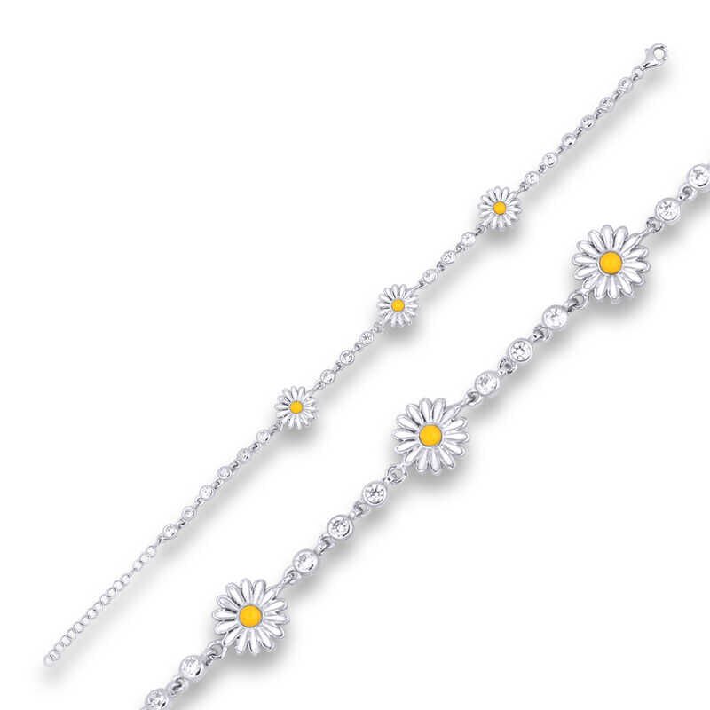 Silver Daisy Women's Bracelet