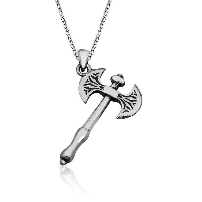 Silver Axe Men's Necklace