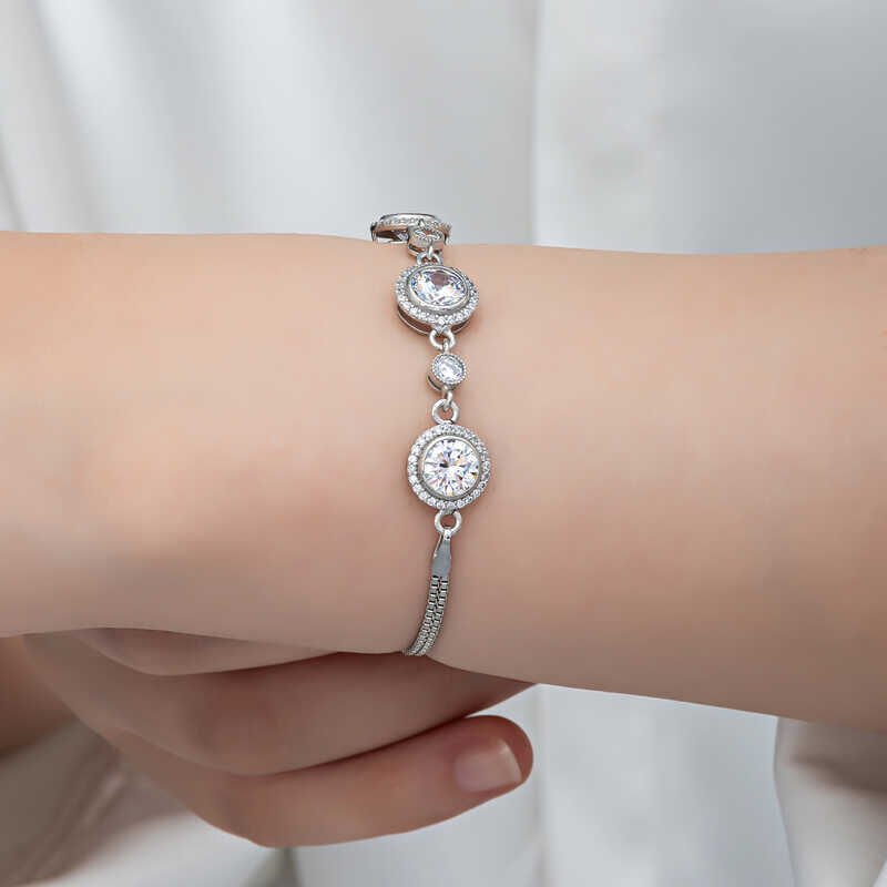 Silver Solitaire Women's Bracelet