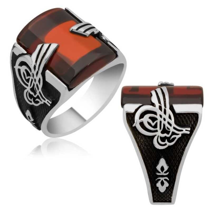 Silver Tughra Men's Ring