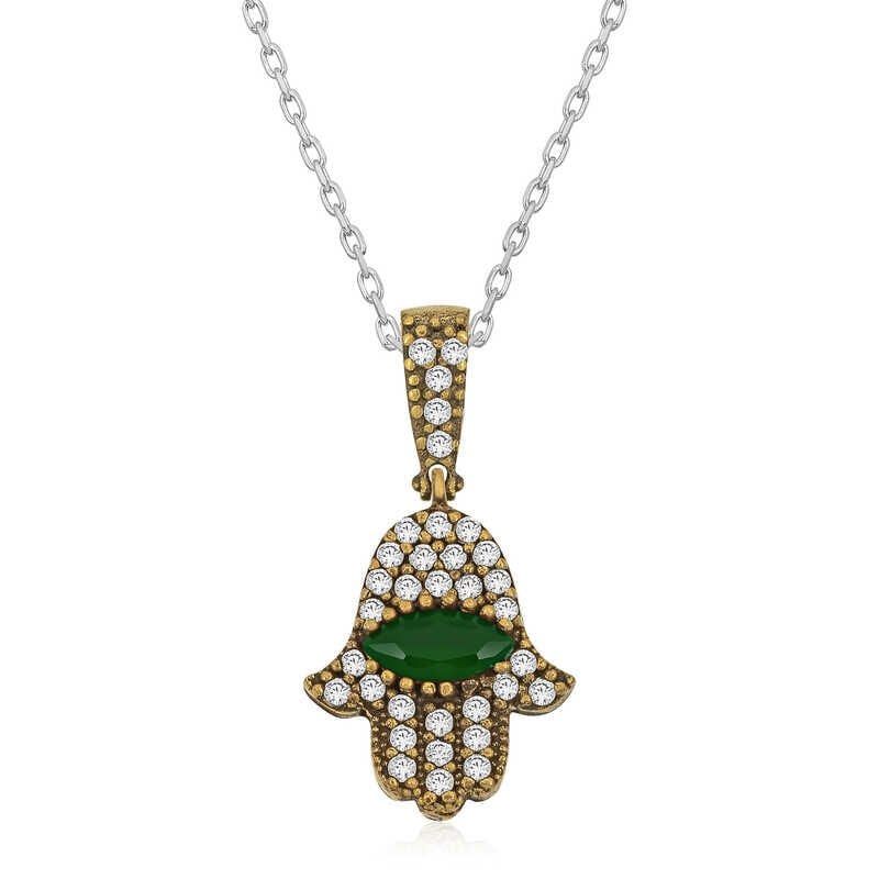 Silver Fatima Hand Authentic Women's Necklace