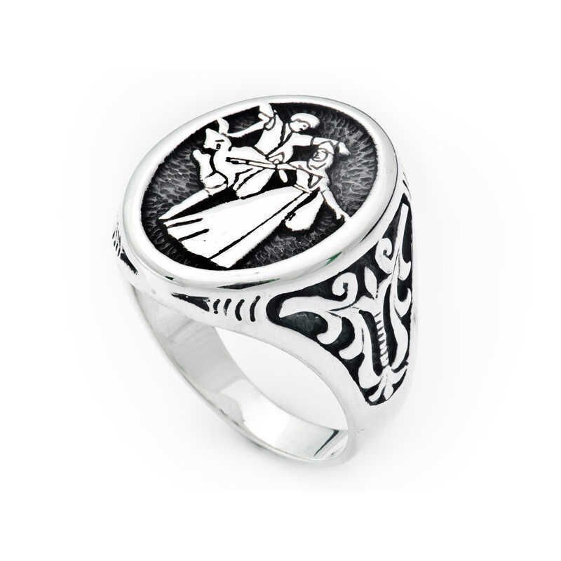 Silver Circassian Men's Ring