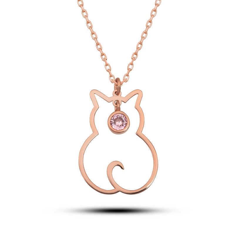 Silver October Birthstone Catwoman Necklace