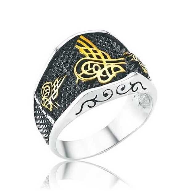 Silver Tughra Men's Ring