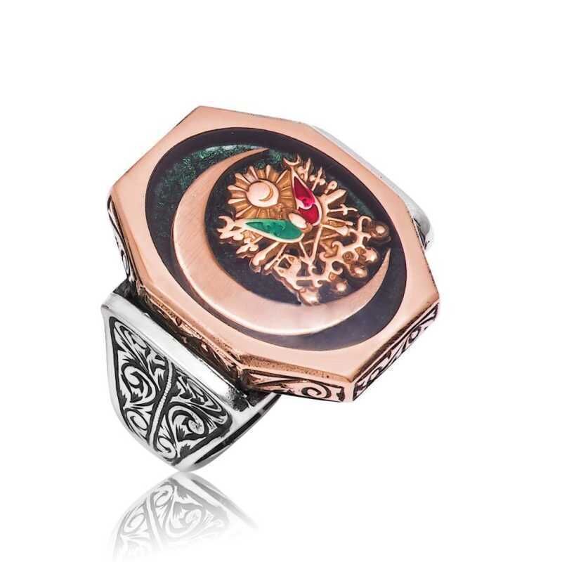 Silver Ottoman State Coat of Arms Men's Ring