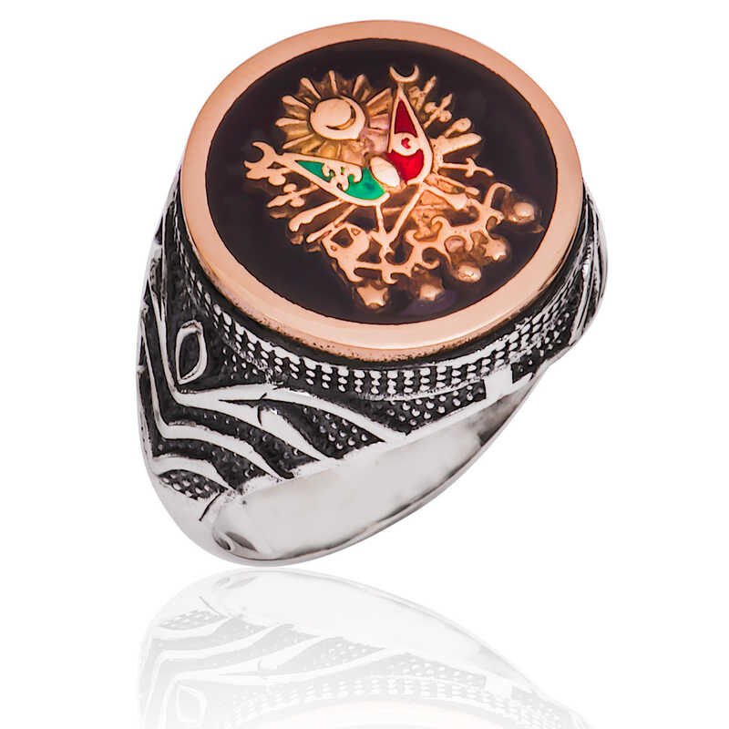 Silver Ottoman State Coat of Arms Men's Ring