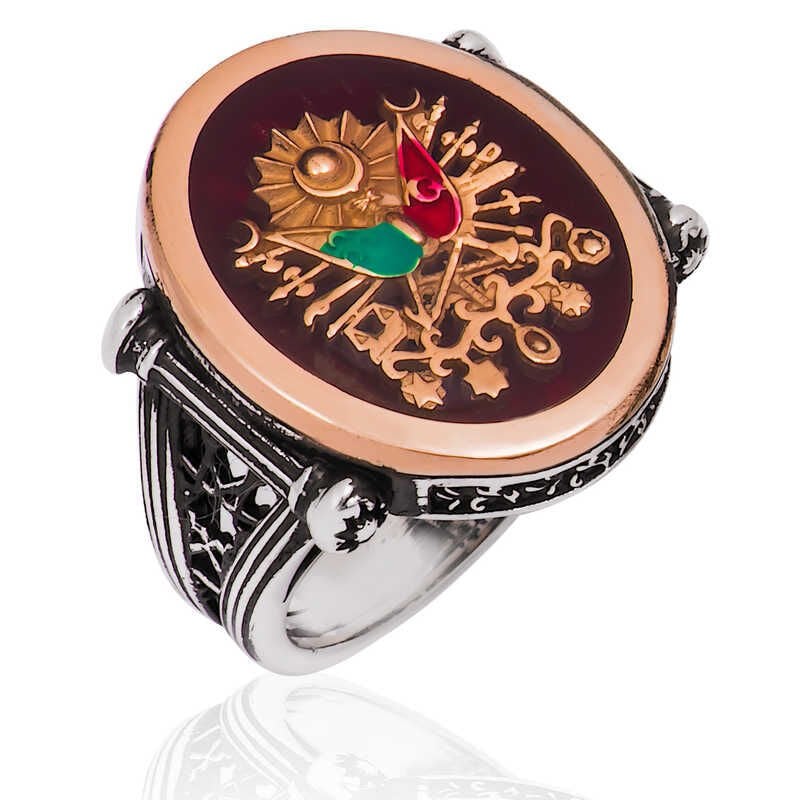 Silver Ottoman Coat of Arms Men's Ring