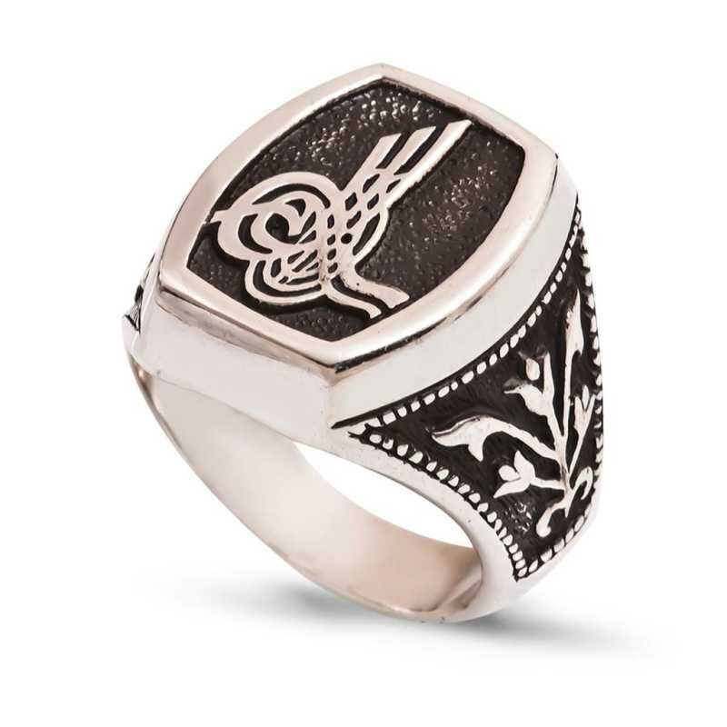 Silver Tughra Men's Ring