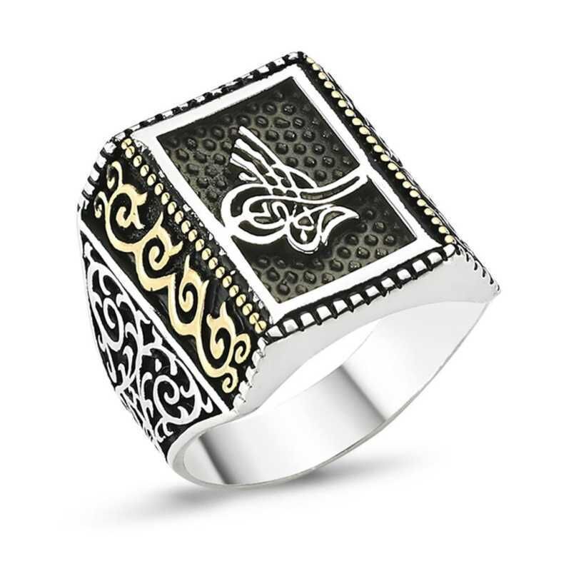 Silver Tughra Men's Ring