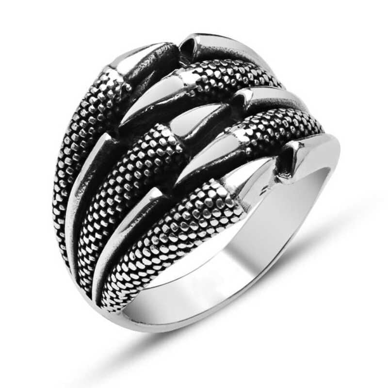 Silver Eagle Claw Men's Ring