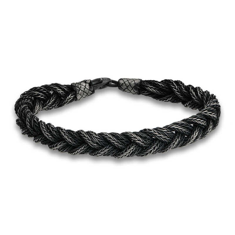 Pulsera tejida Kazaziye de plata