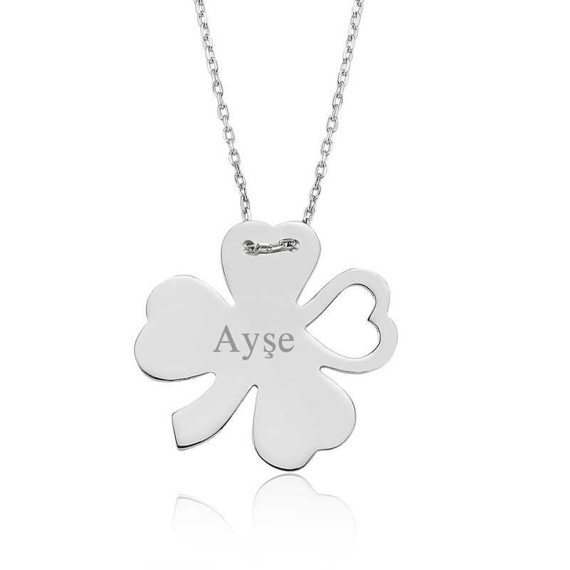 Silver Named Clover Women's Necklace