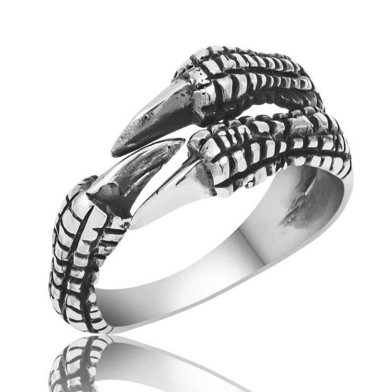 Silver Eagle Claw Men's Ring
