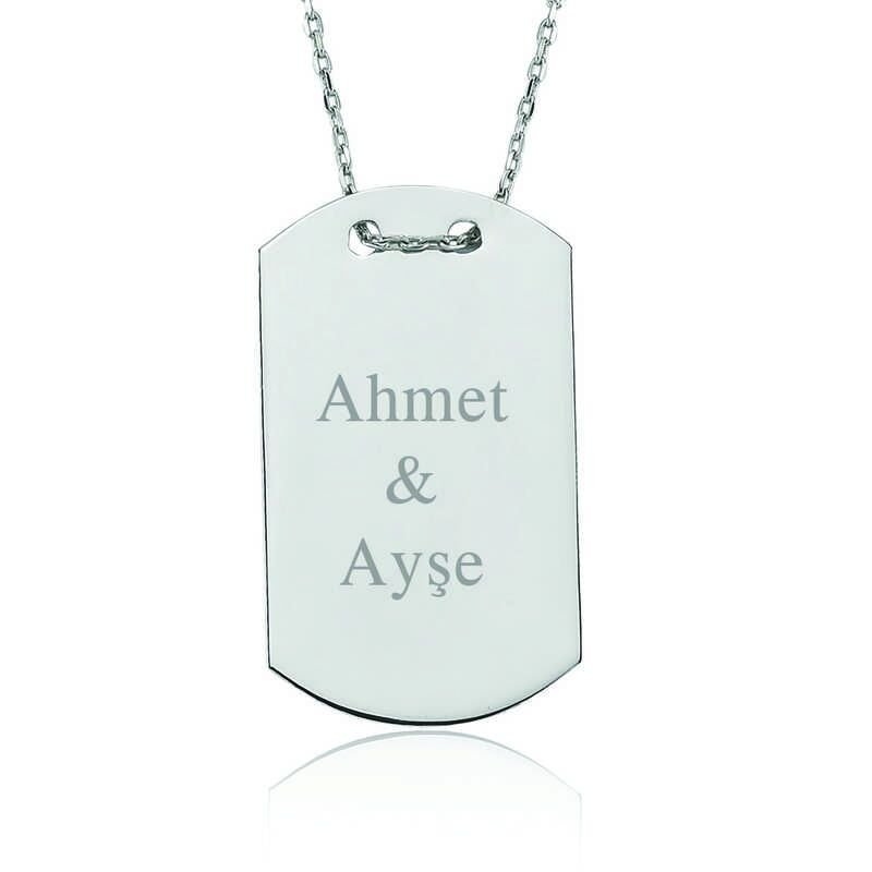 Silver Named Soldier Tag Women's Necklace