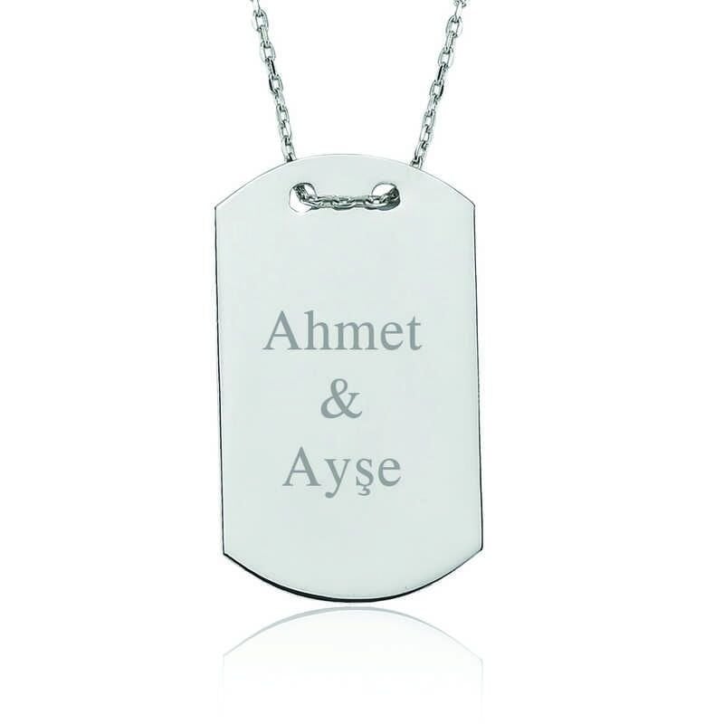 Silver Named Soldier Tag Women's Necklace