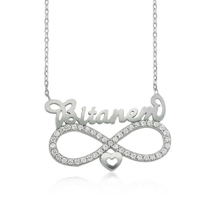 Collar de plata para mujer "Mi único y único infinito escrito"