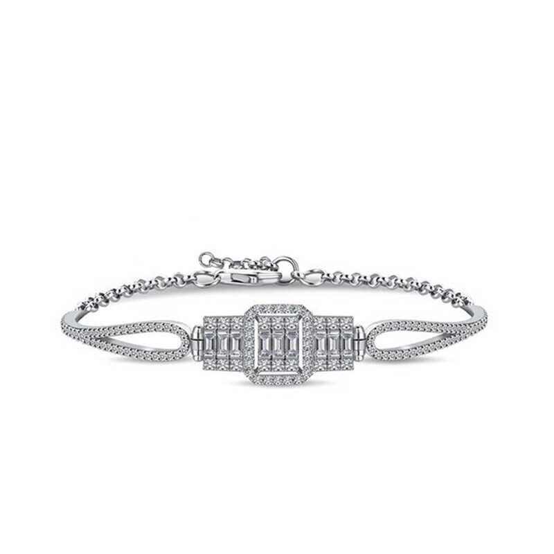 Silver Baguette Women's Bracelet