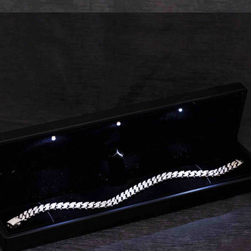 Silver Light Boxed Stone Gurmet Women's Bracelet