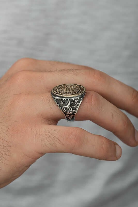 Silver Solomon Seal Men's Ring