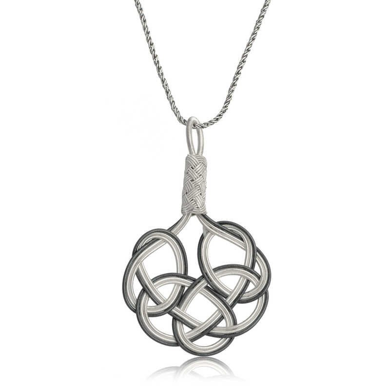 Silver Kazaziye Knit Women's Necklace
