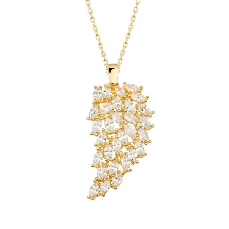 Silver Gold Angel Wing Women's Necklace