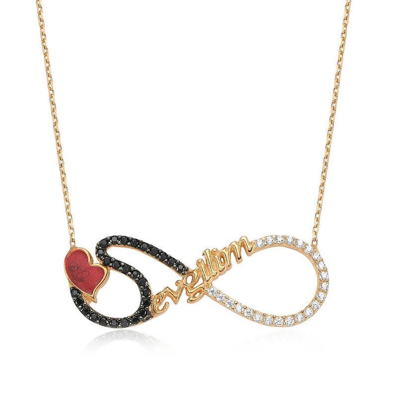 Silver My Love Written Infinity Necklace for Women