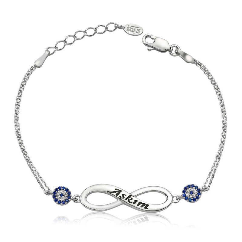 Silver Infinity My Love Ladies Bracelet
