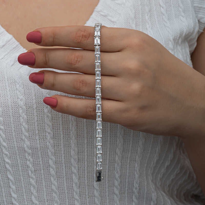 Silver White Stone Waterway Women's Bracelet