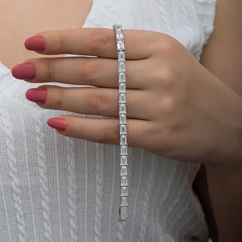 Silver White Stone Waterway Women's Bracelet