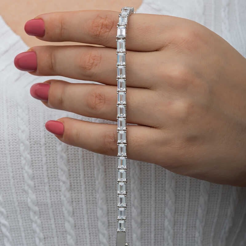 Silver White Stone Waterway Women's Bracelet
