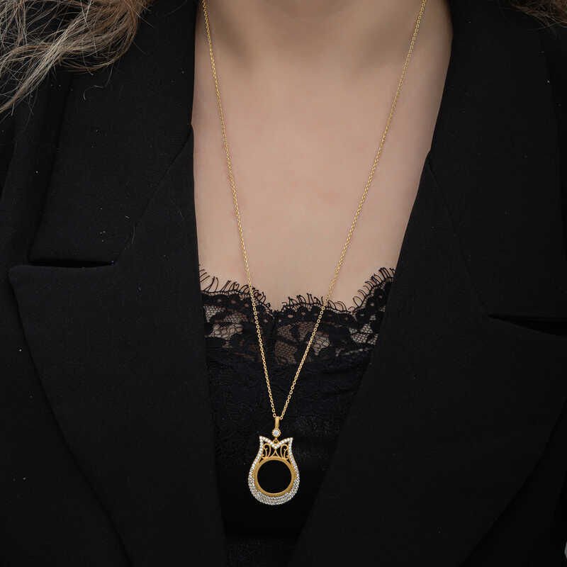 Silver Gold Plated Quarter Gold Wearable Women's Necklace