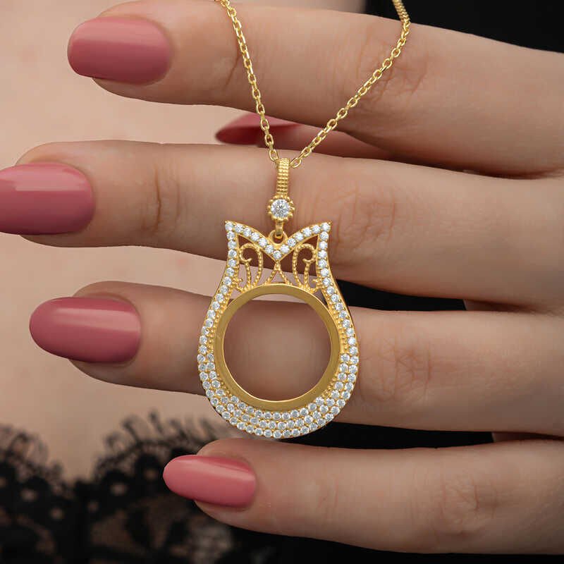 Silver Gold Plated Quarter Gold Wearable Women's Necklace