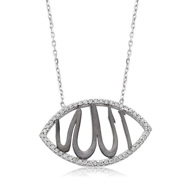 Collar de plata para mujer con la inscripción 