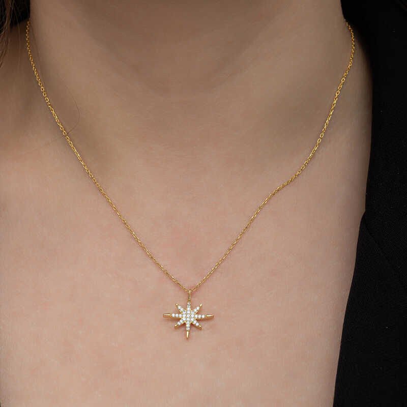 Silver Gold Polar Star Women's Necklace