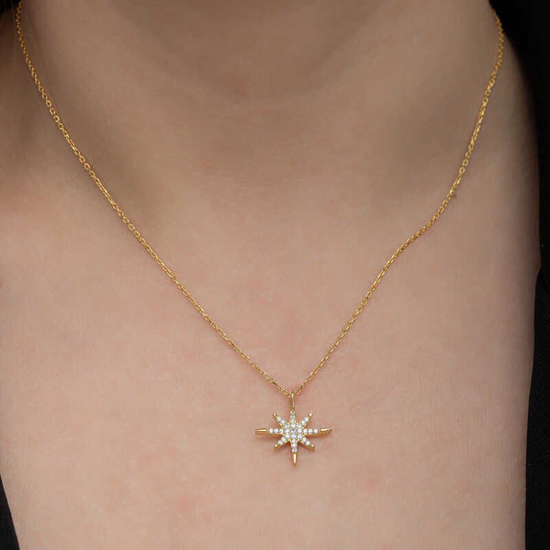 Silver Gold Polar Star Women's Necklace