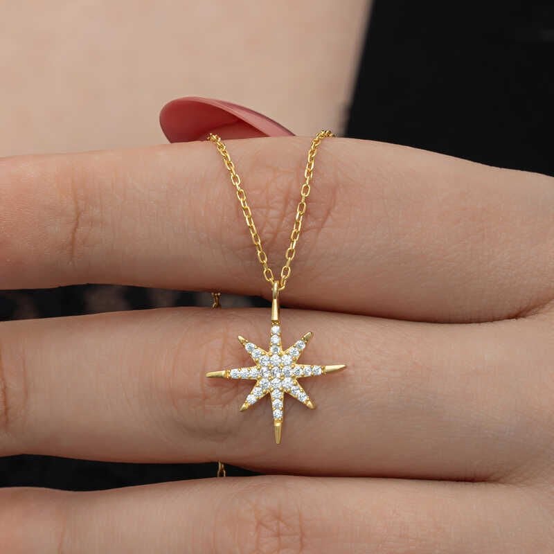 Silver Gold Polar Star Women's Necklace