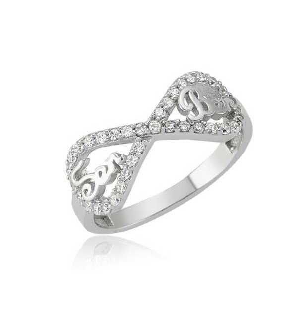 Silver You Me Eternity Women's Ring