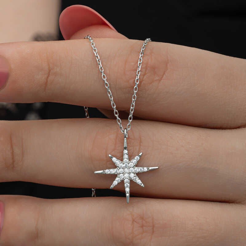 Silver Polar Star Women's Necklace