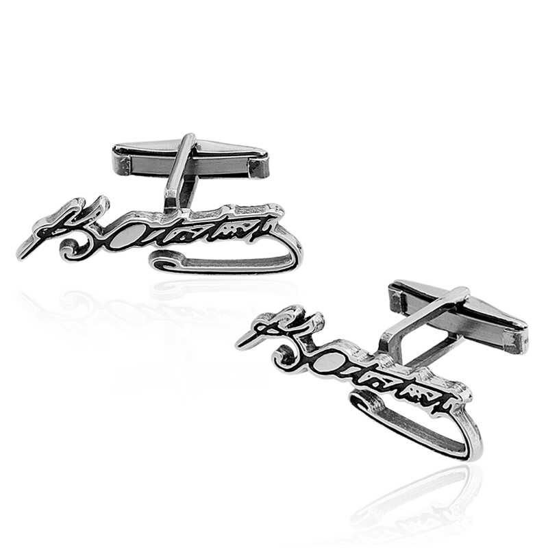 Silver Kemal Ataturk Signed Cufflink