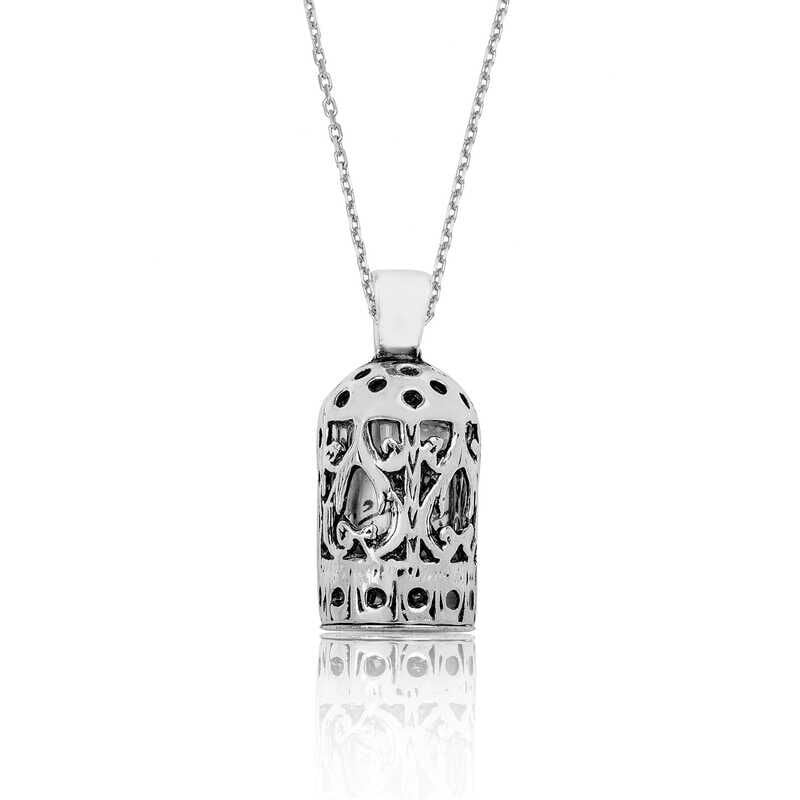 Silver Cylinder Cevsen Prayer Necklace