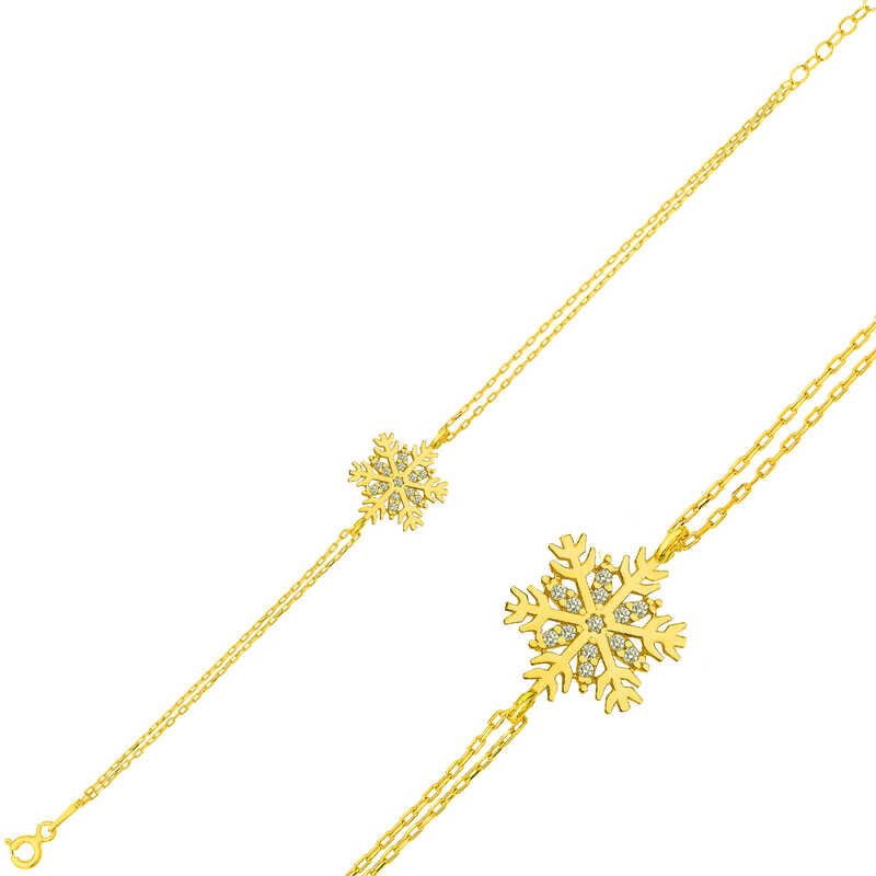 Silver Gold Snowflake Women's Bracelet